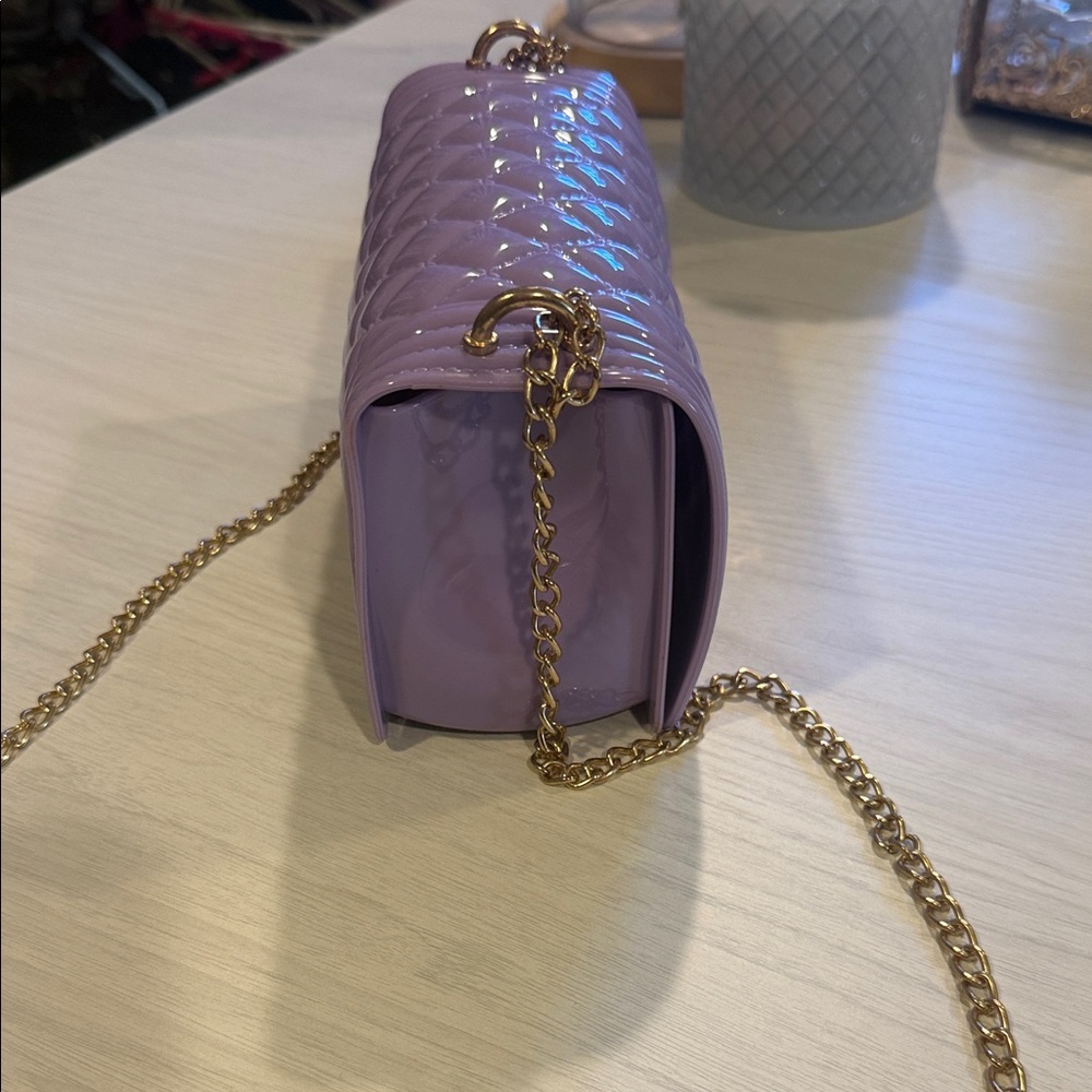 Lavender Quilted Chain Bag - Picture 4 of 7